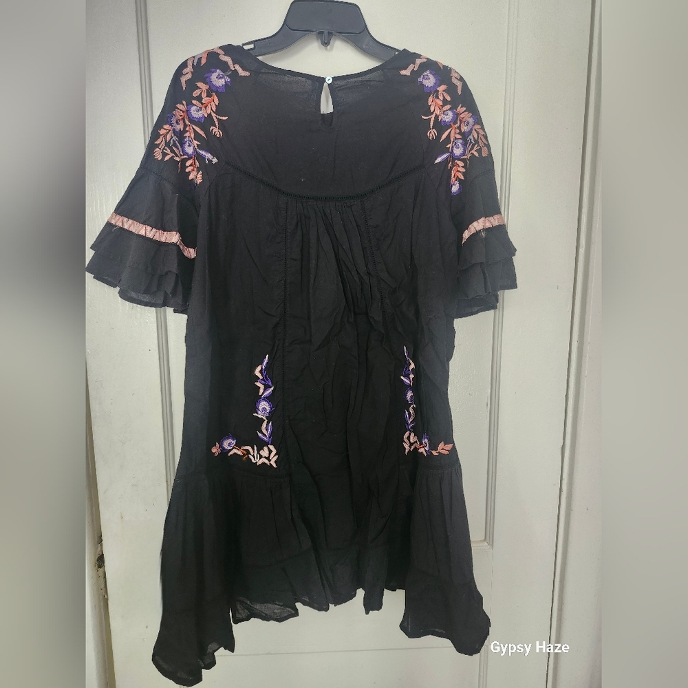 Free People Dress with Floral Accents